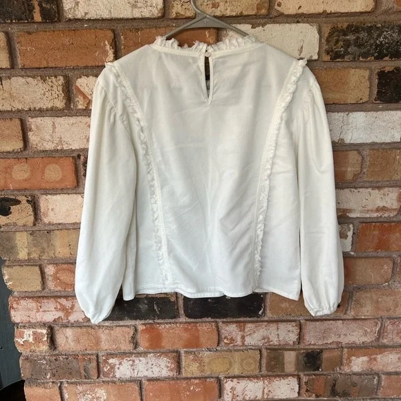 Something Navy Raw Edge Corduory Top blouse - Picture 8 of 9